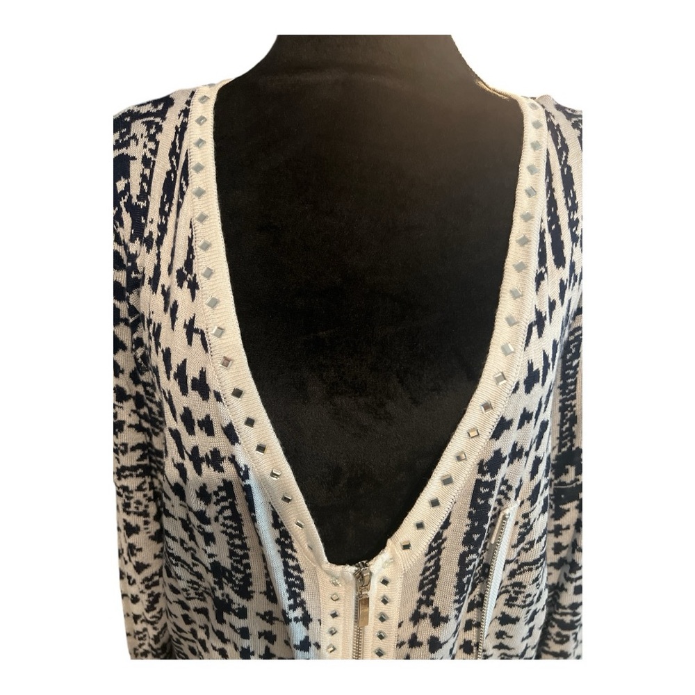 Belldini Blue and White Double Zipper Women’s Size XL - Picture 4 of 6